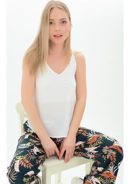 9112906 Kobe Askılı V Yaka Kolsuz Bluz fiyatları