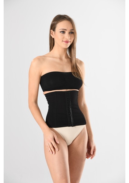 Agraflı Kadın Bel Korse Siyah Örme Seamless Dikişsiz Soft fiyatları