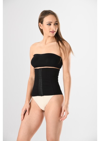 Agraflı Kadın Bel Korse Siyah Örme Seamless Dikişsiz Soft fırsatları