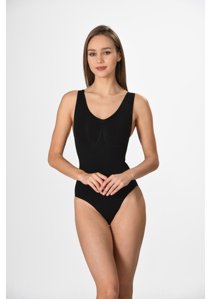 Kalın Askılı Çıtçıtlı Kadın Body Korse Ten Örme Seamless Dikişsiz Soft modelleri