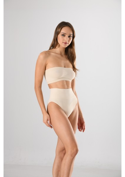 Mideli Slip Külot Kadın Korse Beyaz Örme Seamless Dikişsiz Soft fiyatları