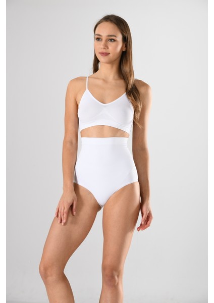Yüksek Bel Slip Slikon Kadın Külot Korse Beyaz Örme Seamless Dikişsiz Soft fiyatları