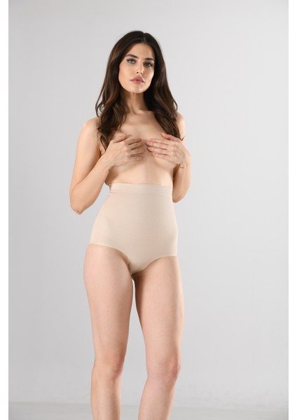 Yüksek Bel Slip Slikon Kadın Külot Korse Beyaz Örme Seamless Dikişsiz Soft modelleri