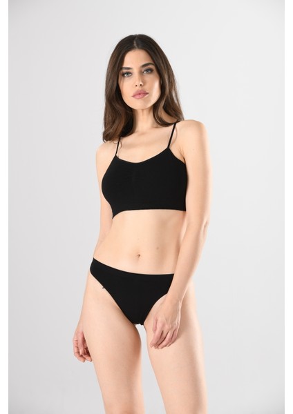 Ince Askılı 11266 Büstiyer Beyaz Sıfır Kol Modal Örme Seamless Dikişsiz Basic Kadın Büstiyer