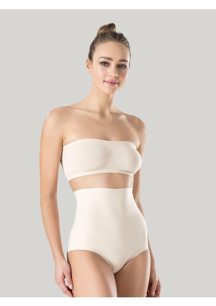 Kadın Lazer Kesim Iz Yapmaz Yüksek Bel Slip Külot Ten Örme Seamless Dikişsiz Slikonlu