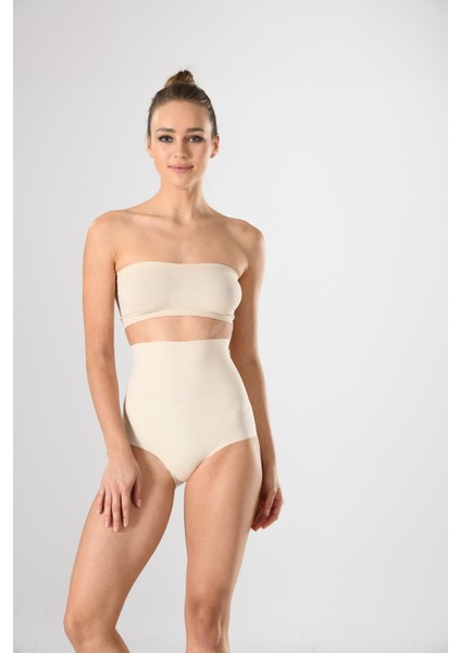 Kadın Lazer Kesim Iz Yapmaz Yüksek Bel Slip Külot Ten Örme Seamless Dikişsiz Slikonlu