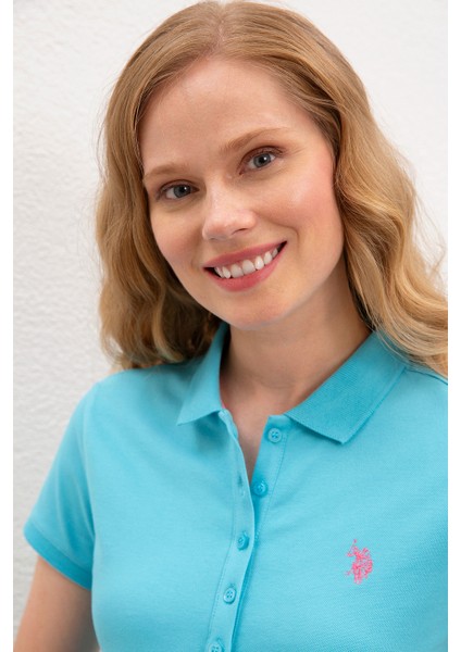 Kadın Turkuaz Basic T-Shirt 50222743-VR093 fiyatları