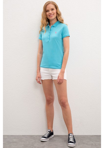 Kadın Turkuaz Basic T-Shirt 50222743-VR093 indirimleri