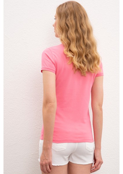 Kadın Pembe Basic T-Shirt 50222743-VR041