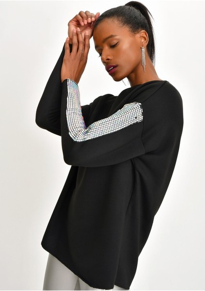 Kol Detaylı Sweatshirt