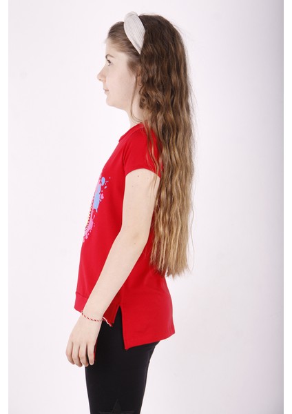 Kız Çocuk Renkli Instagram Baskılı T-Shirt fiyatları