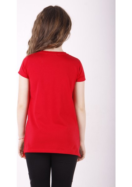 Kız Çocuk Renkli Instagram Baskılı T-Shirt modelleri