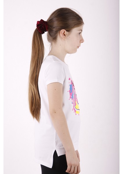 Kız Çocuk Renkli Instagram Baskılı T-Shirt fiyatları