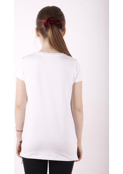 Kız Çocuk Renkli Instagram Baskılı T-Shirt modelleri