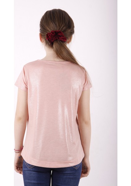 Kız Çocuk Best Friend Baskılı Taş Detaylı T-Shirt