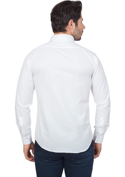 White Stone Pamuklu Slim Fit Gömlek