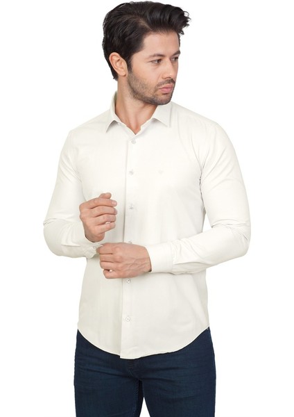 White Stone Slim Fit Yazlık Gömlek