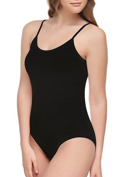 Kadın Modal Elastan Ip Askılı Body 2004 | Siyah