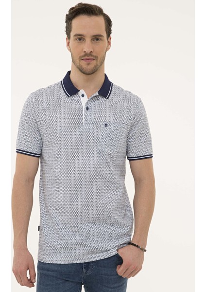 Erkek Beyaz Regular Fit Baskılı Polo Yaka Tişört 50221422-VR013 fiyatları