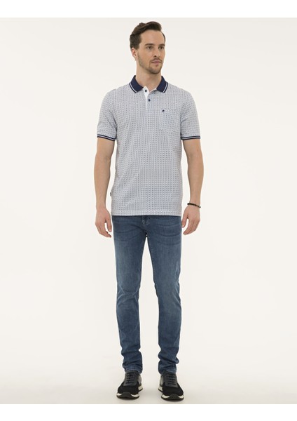 Erkek Beyaz Regular Fit Baskılı Polo Yaka Tişört 50221422-VR013 fırsatları