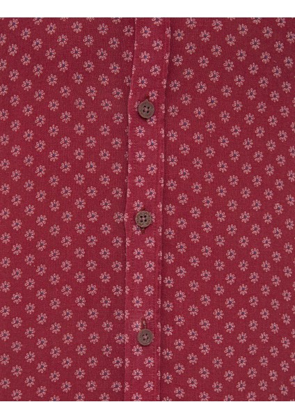 Erkek Bordo Regular Fit Uzun Kollu Gömlek 50200507-VR014
