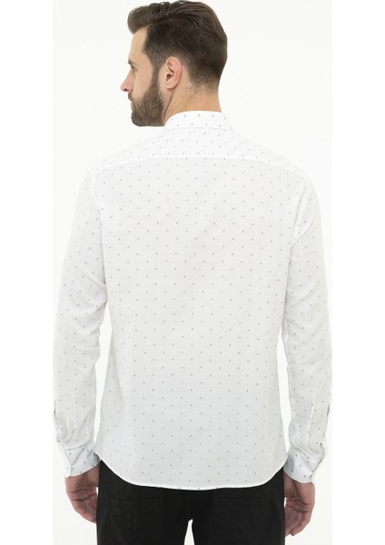 Erkek Lacivert Slim Fit Uzun Kollu Gömlek 50219452-VR033 modelleri