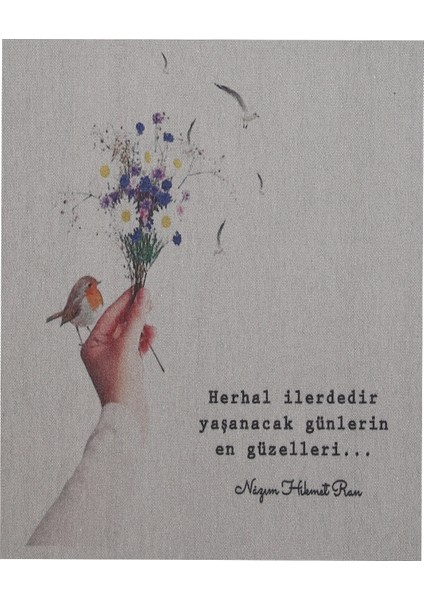 Tasarım Güzel Günler Bez Omuz Çantası Gri