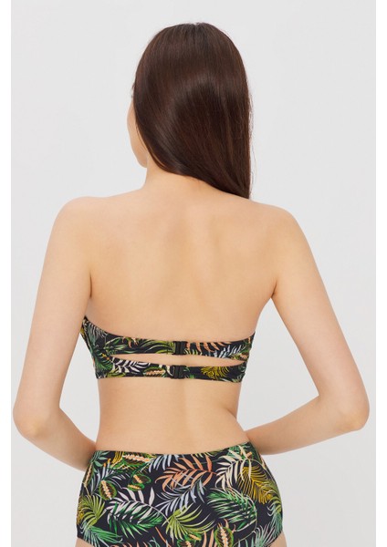 Çok Renkli Blossom Strapless Half Band Bikini Üstü modelleri