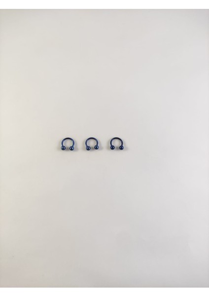316L Cerrahi Çelik Üçlü Set 6 mm Top Uçlu Dark Blue Septum Piercing fiyatları
