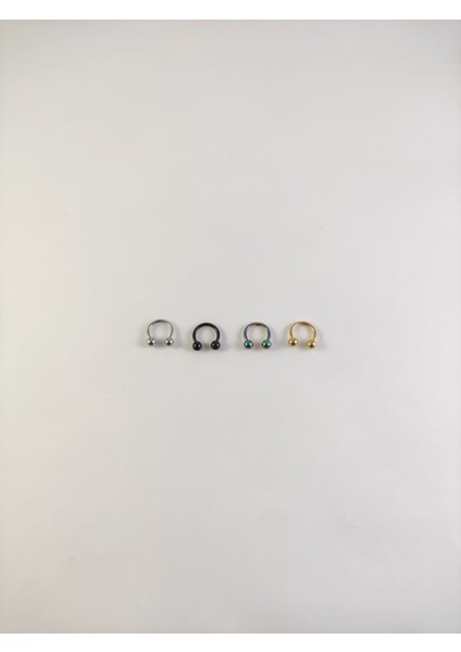316L Cerrahi Çelik 6 mm Dörtlü Set Dört Renk Top Uçlu Septum Piercing fiyatları