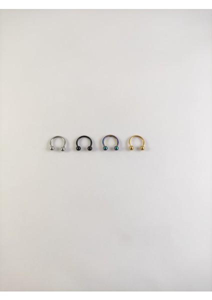 316L Cerrahi Çelik 8 mm Dörtlü Set Dört Renk Top Uçlu Septum Piercing fiyatları