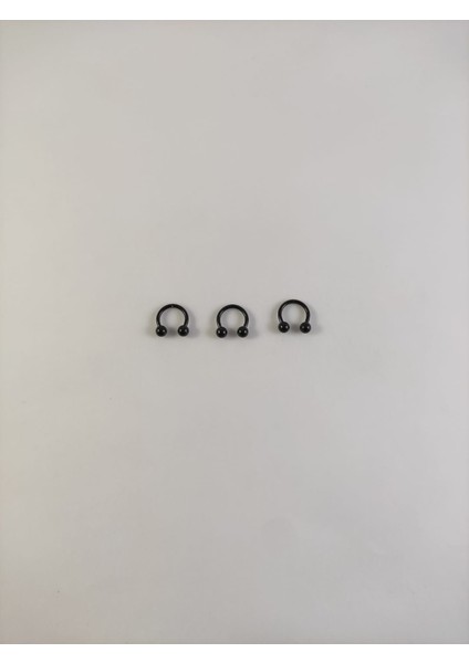 316L Cerrahi Çelik Üçlü Set 6 mm Top Uçlu Siyah Septum Piercing fiyatları