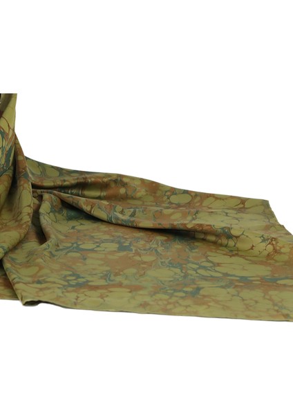 EL İŞÇİLİĞİ KADIN RENKLİ EBRU EŞARP 90*90 cm - E0012