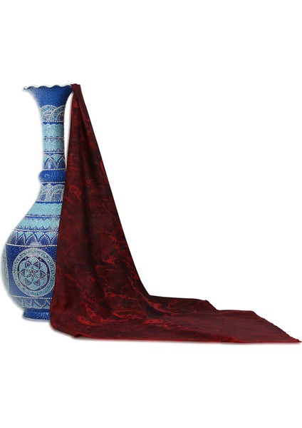 EL İŞÇİLİĞİ KADIN RENKLİ EBRU EŞARP 90*90 cm- E0066