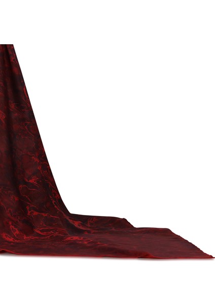 EL İŞÇİLİĞİ KADIN RENKLİ EBRU EŞARP 90*90 cm- E0066