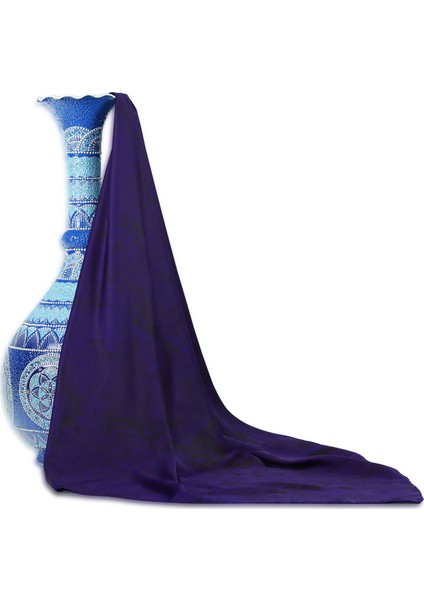 EL İŞÇİLİĞİ KADIN RENKLİ EBRU EŞARP 90*90 cm - E0083