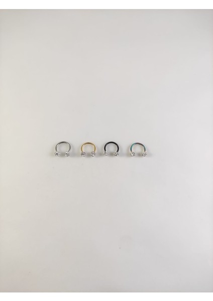316L Cerrahi Çelik Dörtlü 8mm Shambala Taşlı Septum Piercing Set fiyatları