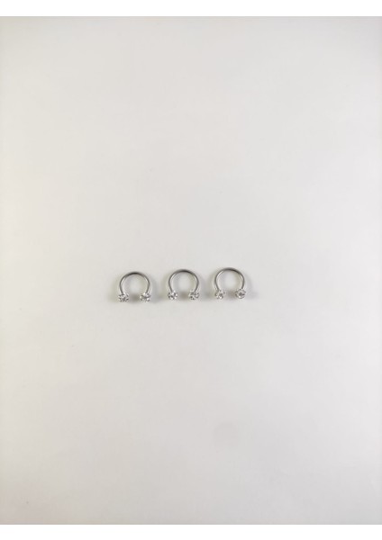 316L Cerrahi Çelik Üçlü Set 8mm Shambala Taşlı Septum Piercing fiyatları
