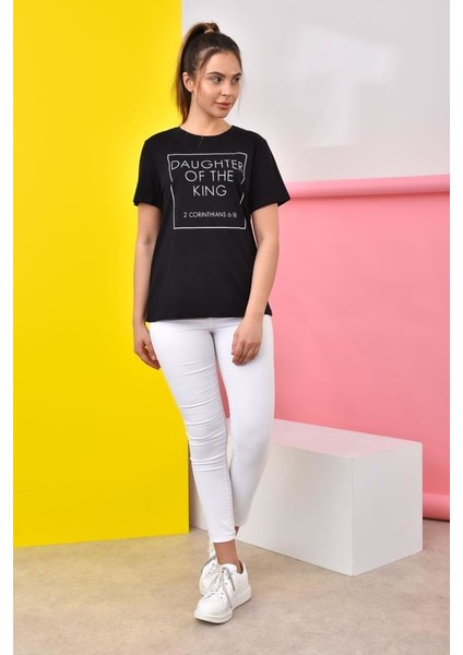 GYM00015 Likrali Koton Kadin T-Shirt