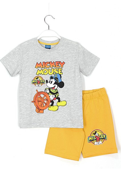 Mickey Mouse Baskılı Erkek Çocuk Şortlu Takım