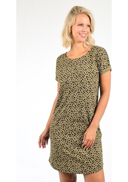 Geisha Khaki Green Elbise