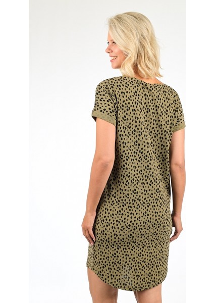 Geisha Khaki Green Elbise