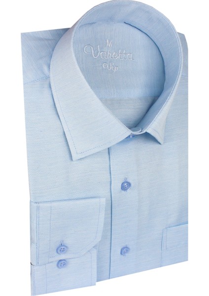 Klasik Kesim Düz Oxfort Buz Mavi Erkek Gömlek fiyatları