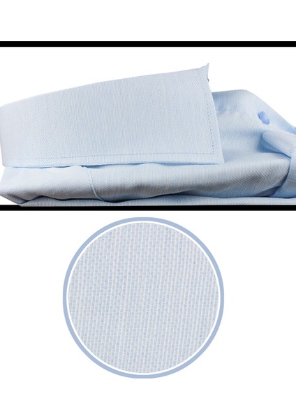 Klasik Kesim Düz Oxfort Buz Mavi Erkek Gömlek modelleri