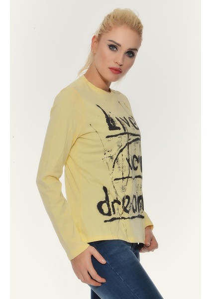 Kadın T-Shirt - Sarı fırsatları