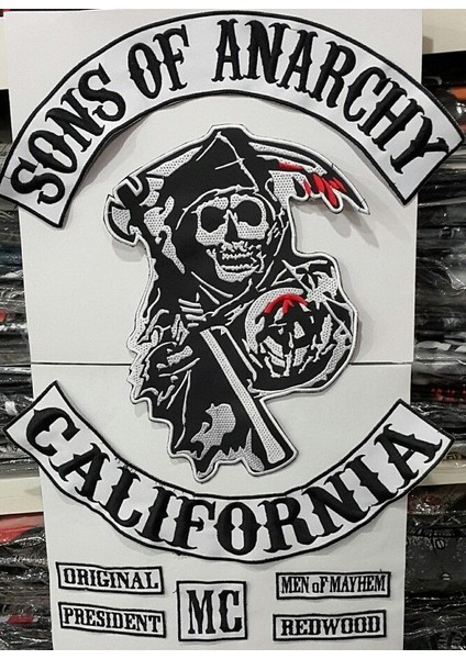 Metal Giyim Sons Of Anarchy 9 Parça Patch Seti