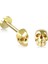 14 Ayar Altın Kuru Kafa Tragus Piercing 1