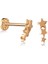 14 Ayar Altın 3lü Yıldız Tragus Piercing 1