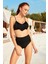 Püskül Detaylı Yüksek Bel Bikini Takım 201200 Siyah 1