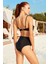 Püskül Detaylı Yüksek Bel Bikini Takım 201200 Siyah 2
